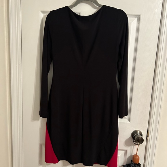 {RALPH LAUREN} Red and Black long sleeve dress - Picture 6 of 6